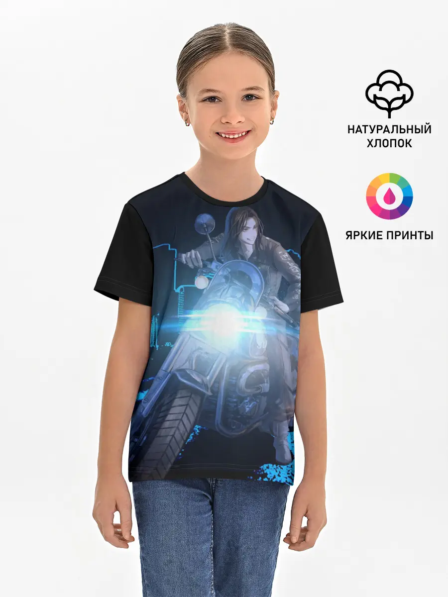 Детская базовая футболка / Баджи На Байке