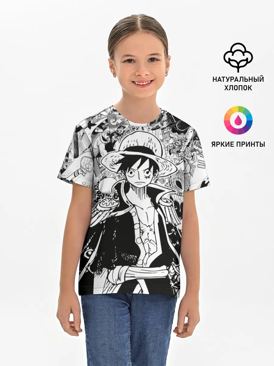 Детская базовая футболка / Ван Пис, One Piece, манга