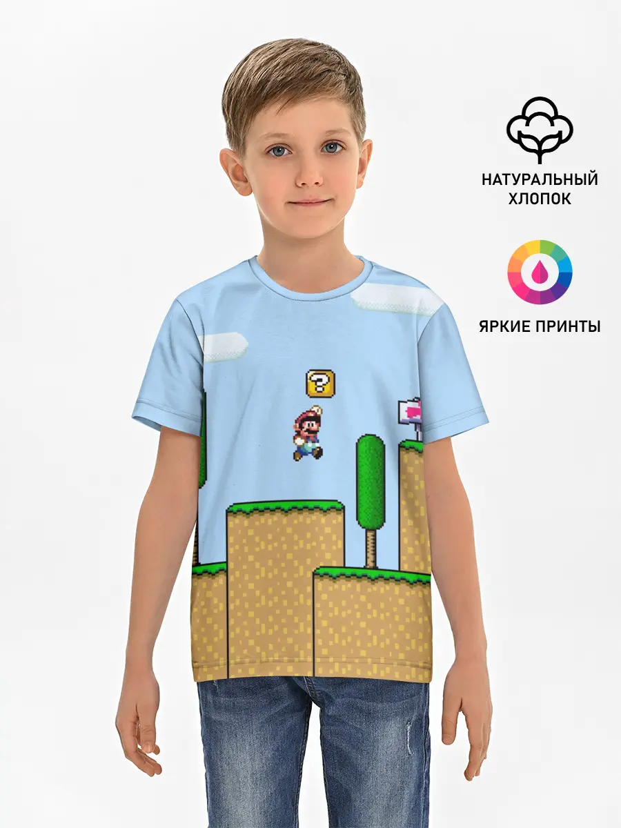 Детская базовая футболка / Mario