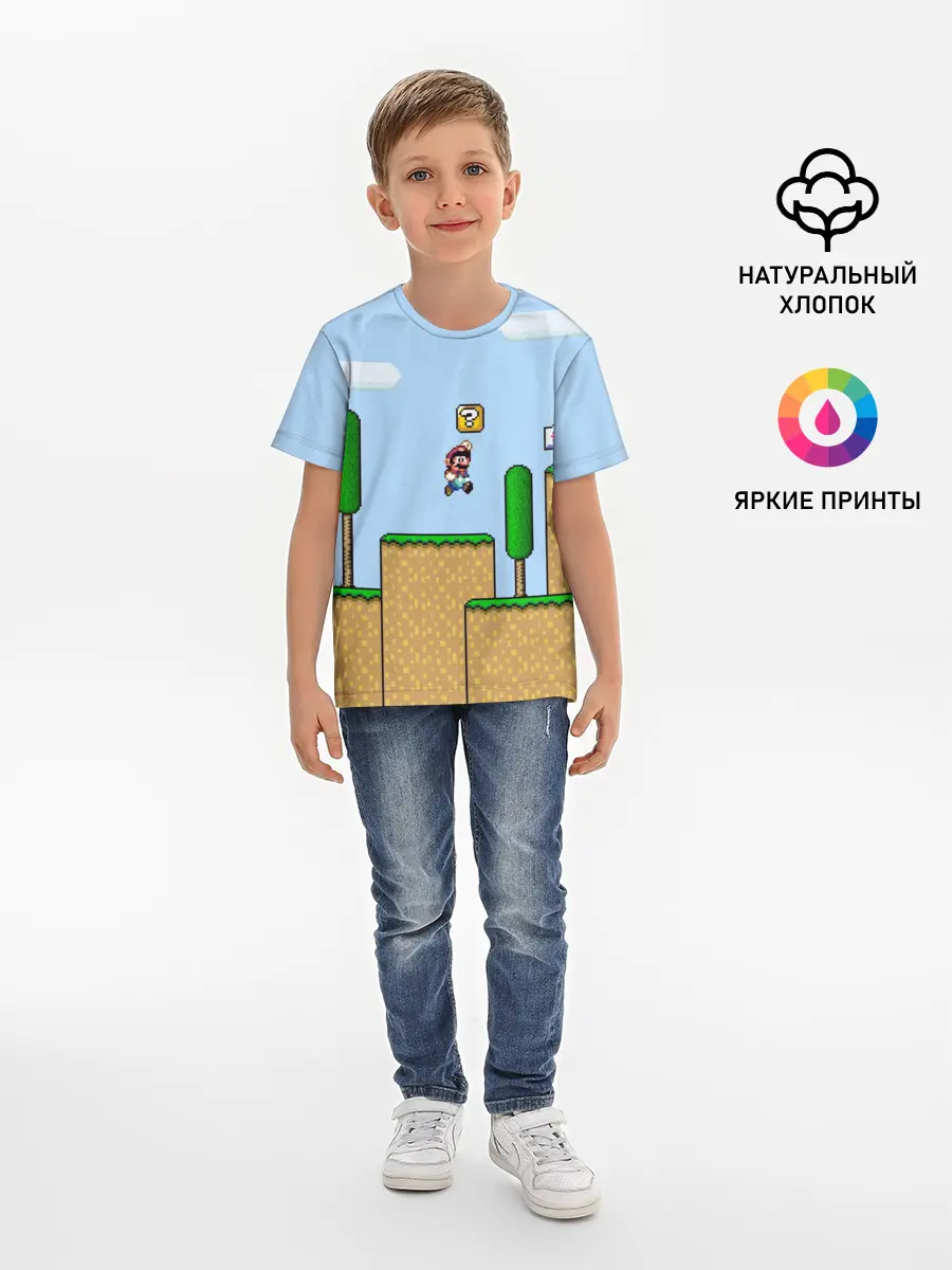 Детская базовая футболка / Mario