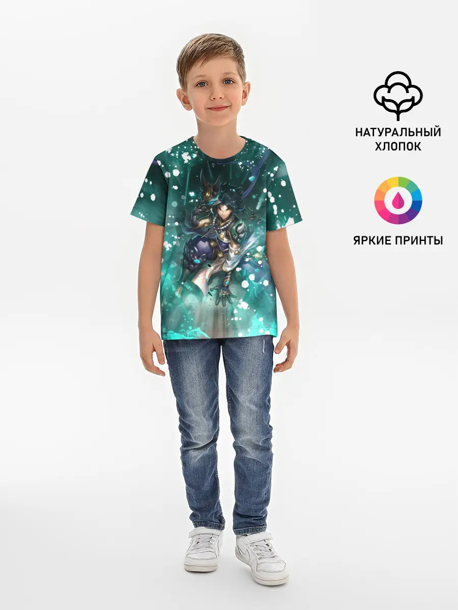 Детская базовая футболка / Сяо | Геншин Импакт