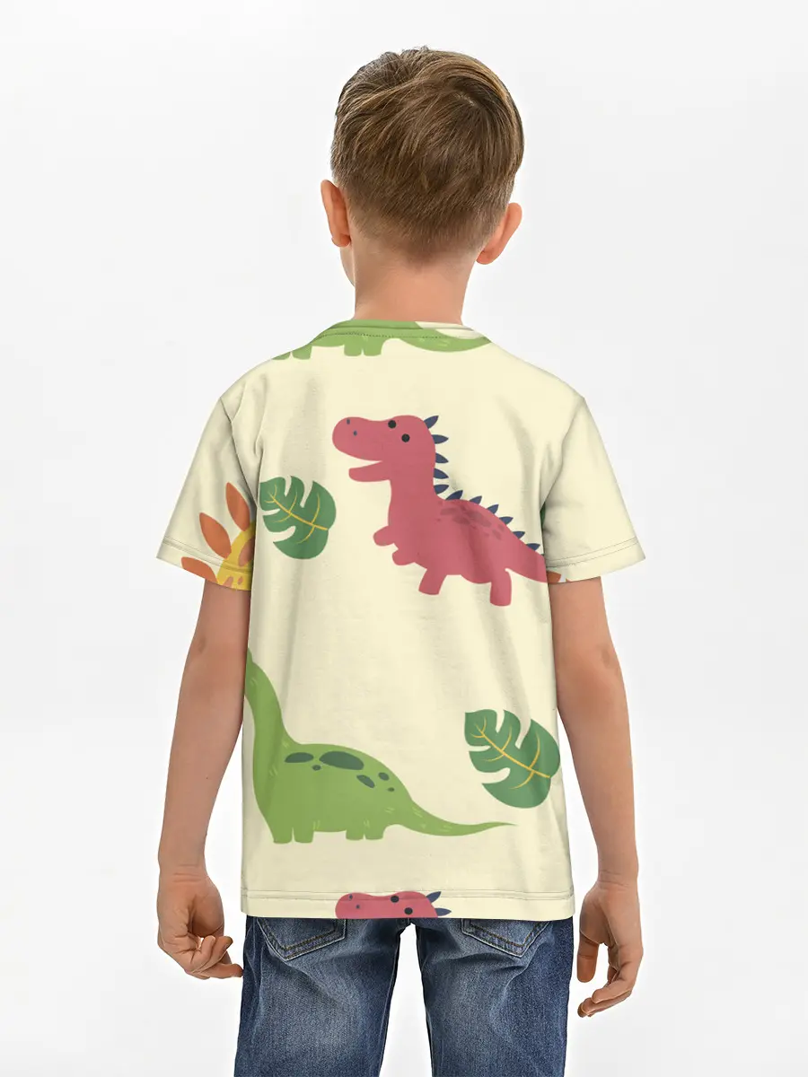Детская базовая футболка / Динозаврики