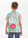 Детская базовая футболка / Арбузно-цитрусовый узор