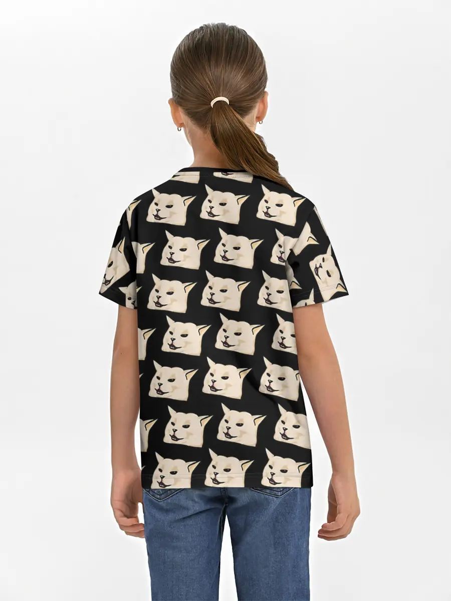 Детская базовая футболка / woman yelling at cat