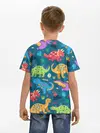 Детская базовая футболка / Арт с динозаврами