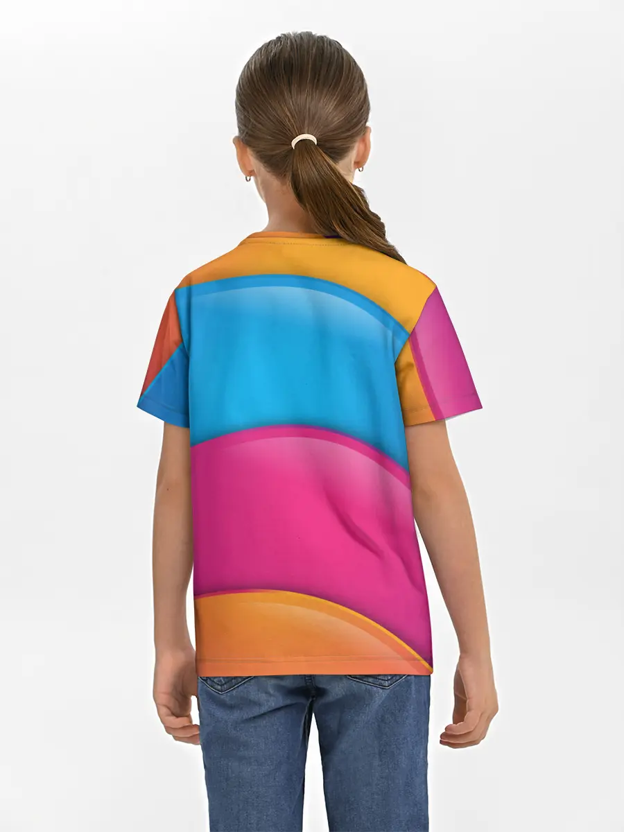 Детская базовая футболка / Candy rainbow
