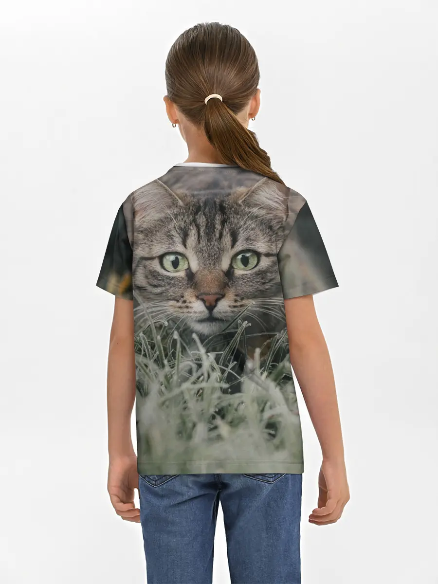 Детская базовая футболка / Кошка