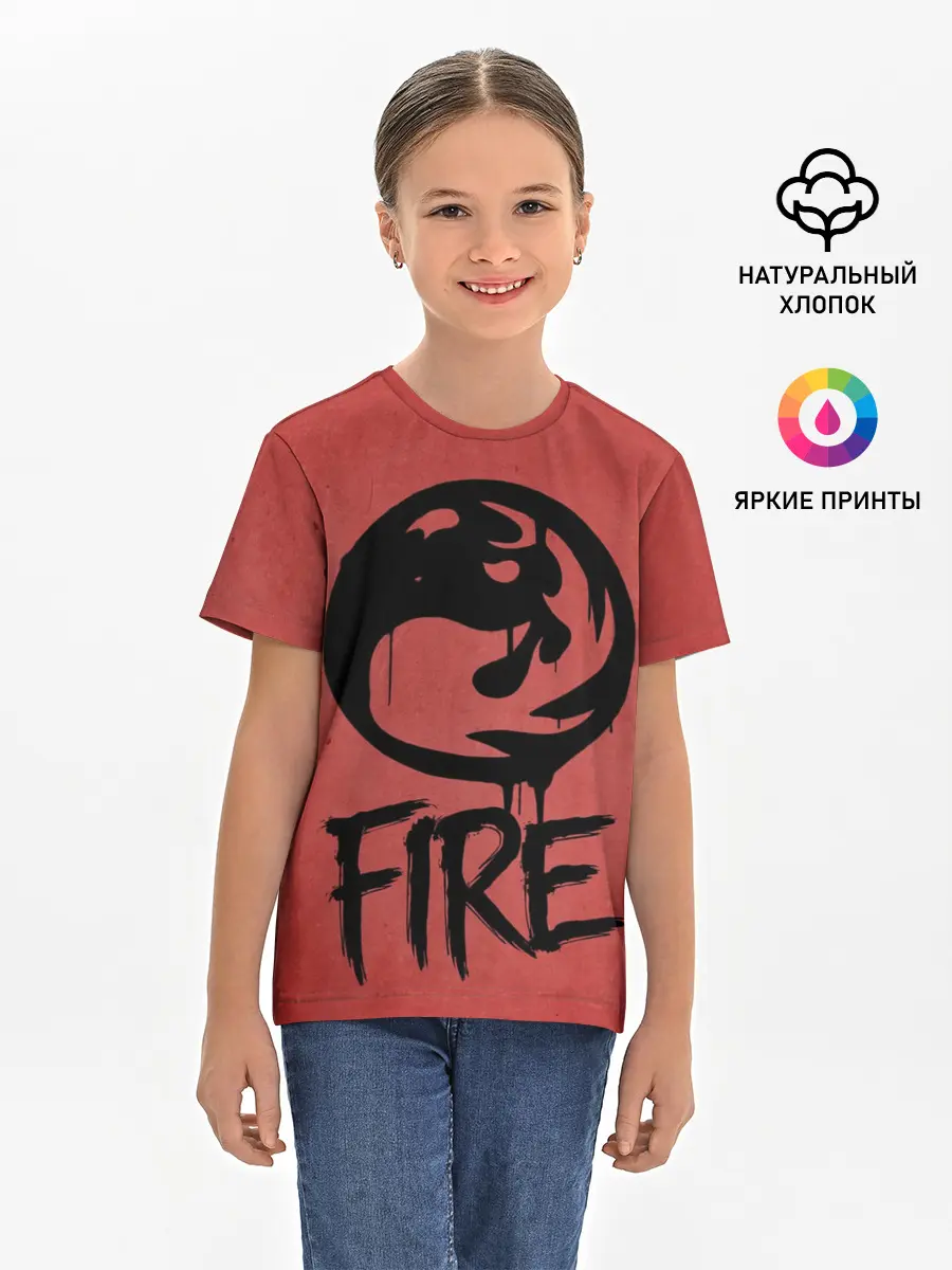 Детская базовая футболка / Emblems Fire