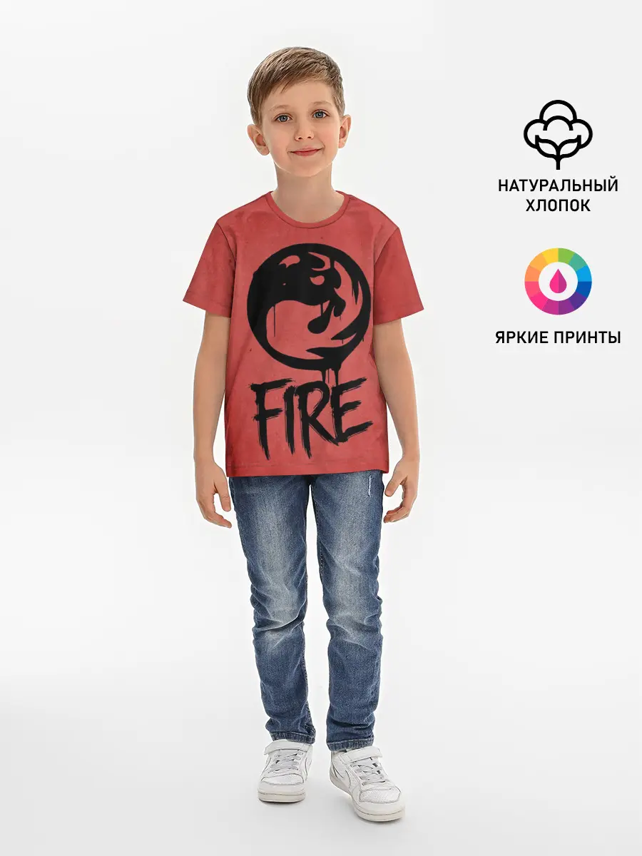 Детская базовая футболка / Emblems Fire