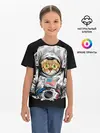 Детская базовая футболка / Кот Космонавт