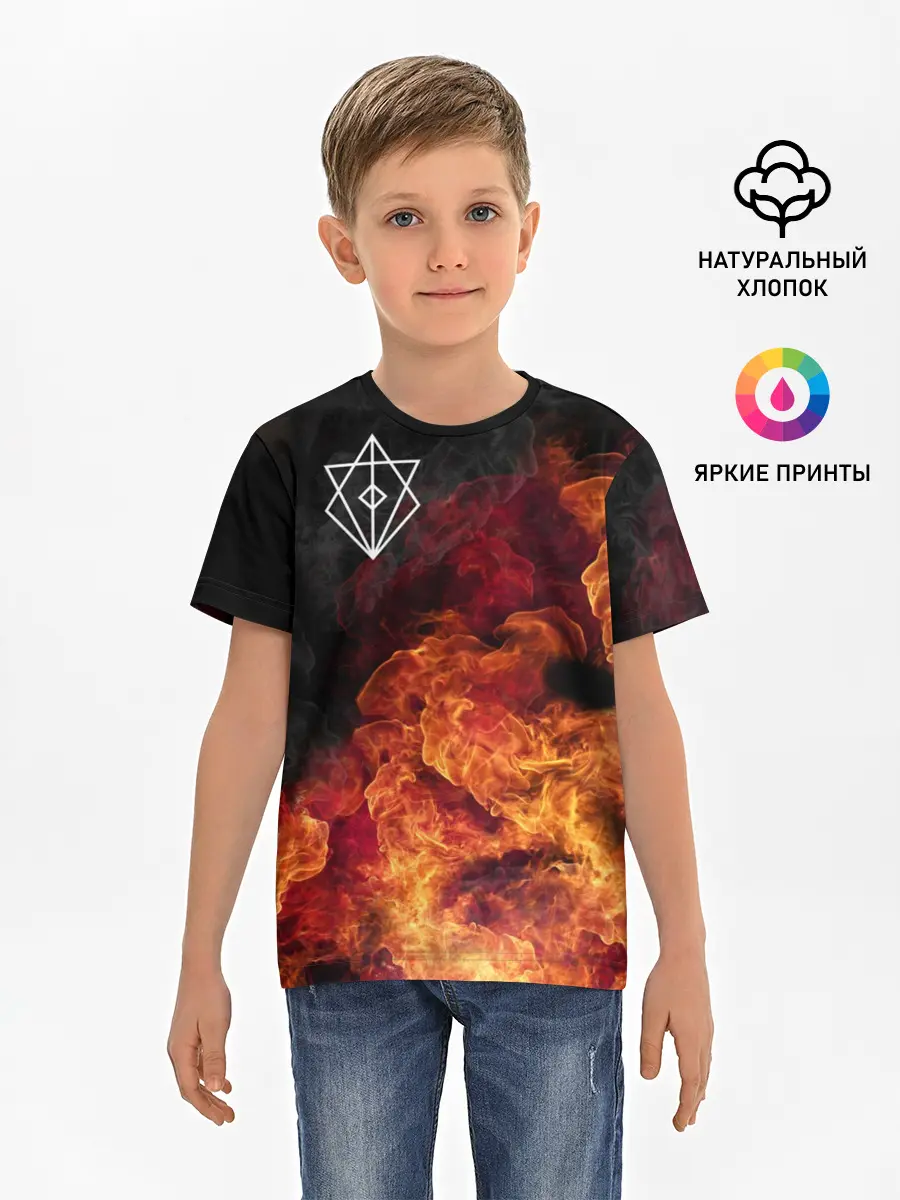 Детская базовая футболка / В огне