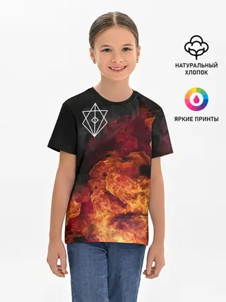 Детская базовая футболка / В огне