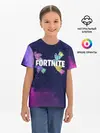 Детская базовая футболка / Ламы фортнайт в космосе