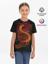 Детская базовая футболка / НЕОНОВЫЙ ДРАКОН, 3d