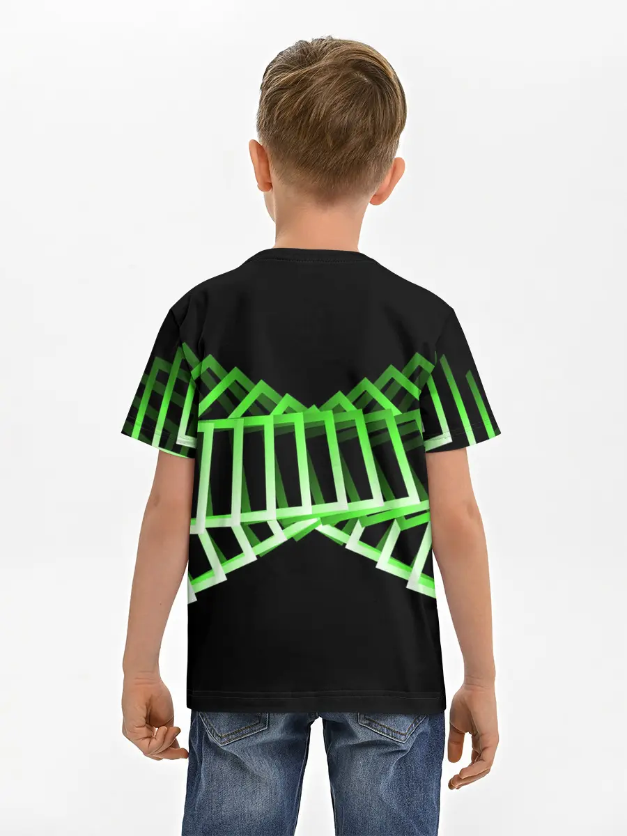 Детская базовая футболка / Неоновые квадраты
