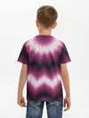 Детская базовая футболка / Черно-пурпурный калейдоскоп