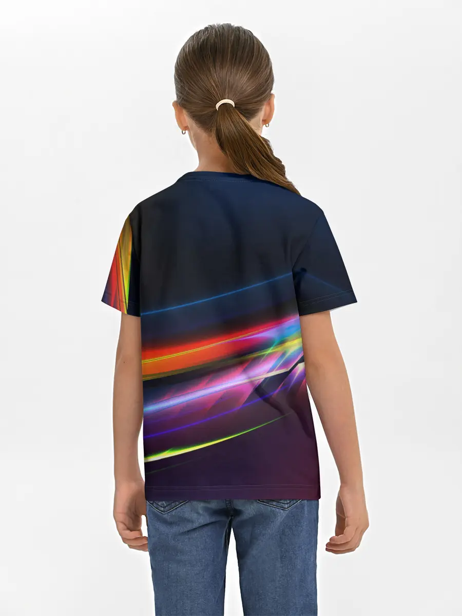 Детская базовая футболка / NEON STRIPES
