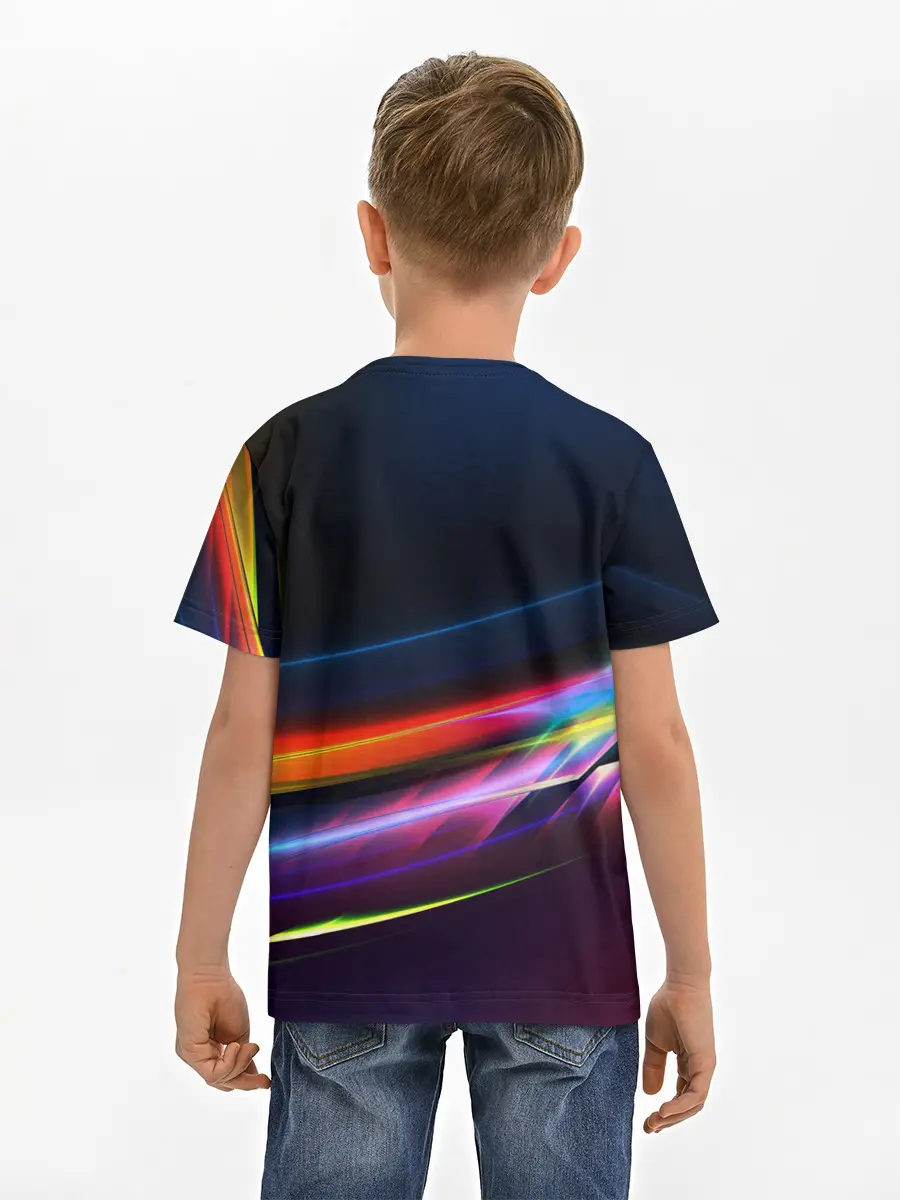 Детская базовая футболка / NEON STRIPES