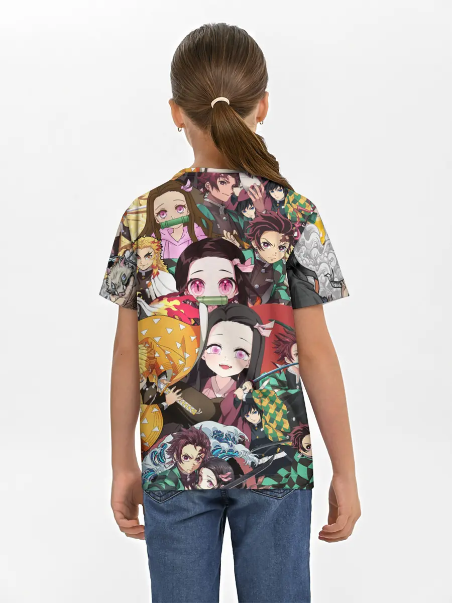 Детская базовая футболка / КЛИНОК РАССЕКАЮЩИЙ СТИКЕРБОМБИНГ