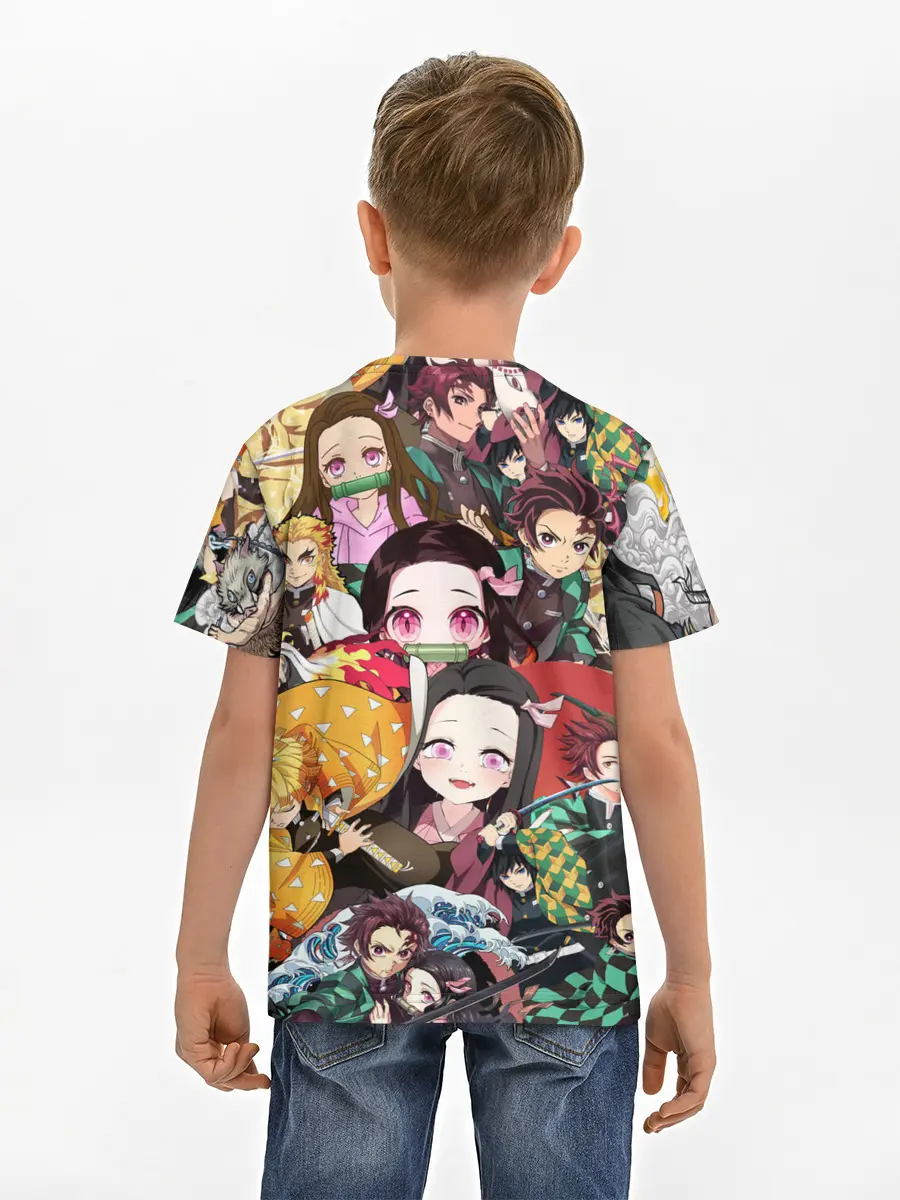 Детская базовая футболка / КЛИНОК РАССЕКАЮЩИЙ СТИКЕРБОМБИНГ