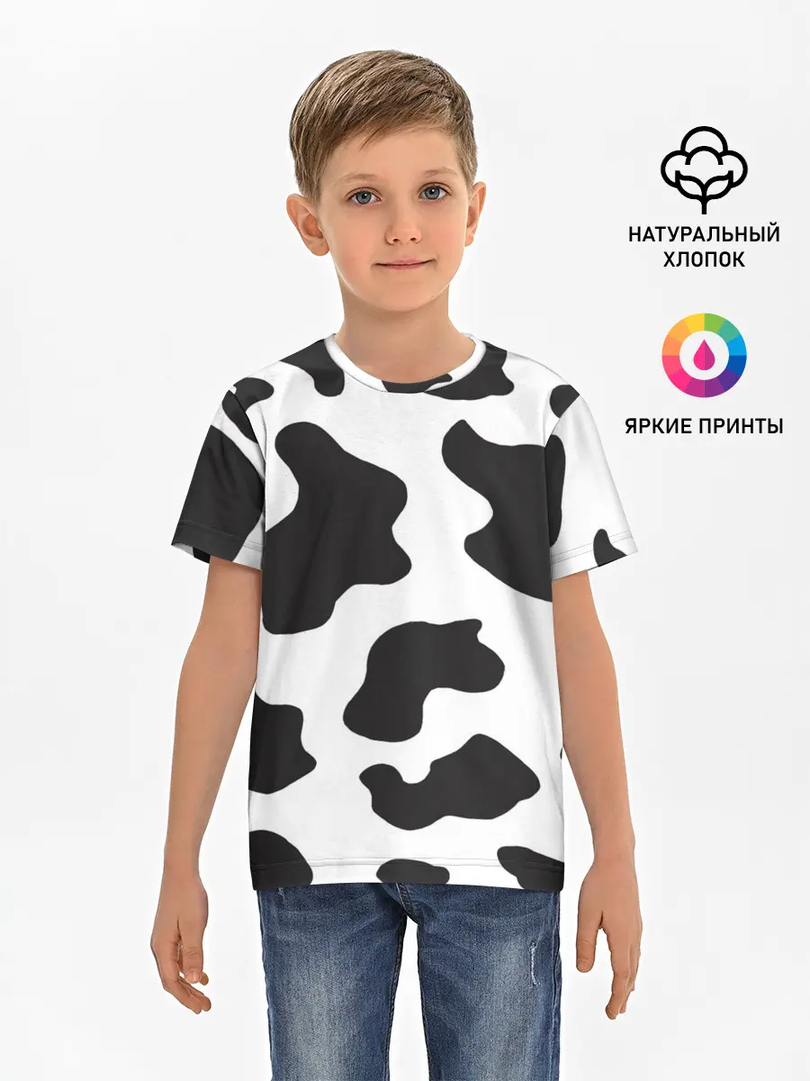 Детская базовая футболка / COW PRINT
