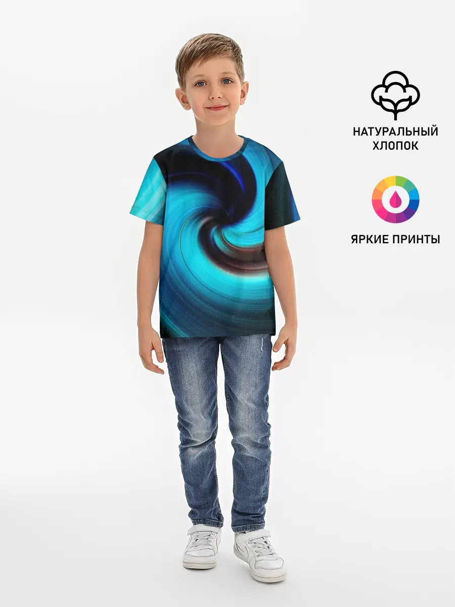 Детская базовая футболка / BLUE HOLE | SPACE
