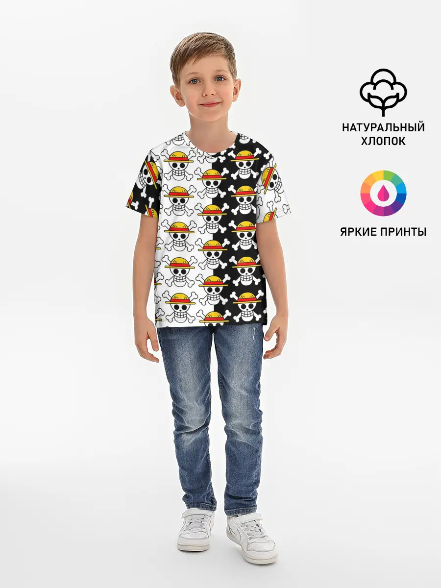 Детская базовая футболка / ONE PIECE / ВАН ПИС / УЗОР
