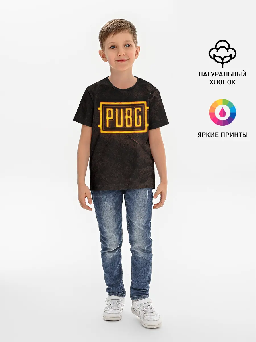 Детская базовая футболка / PUBG | ПАБГ NEON