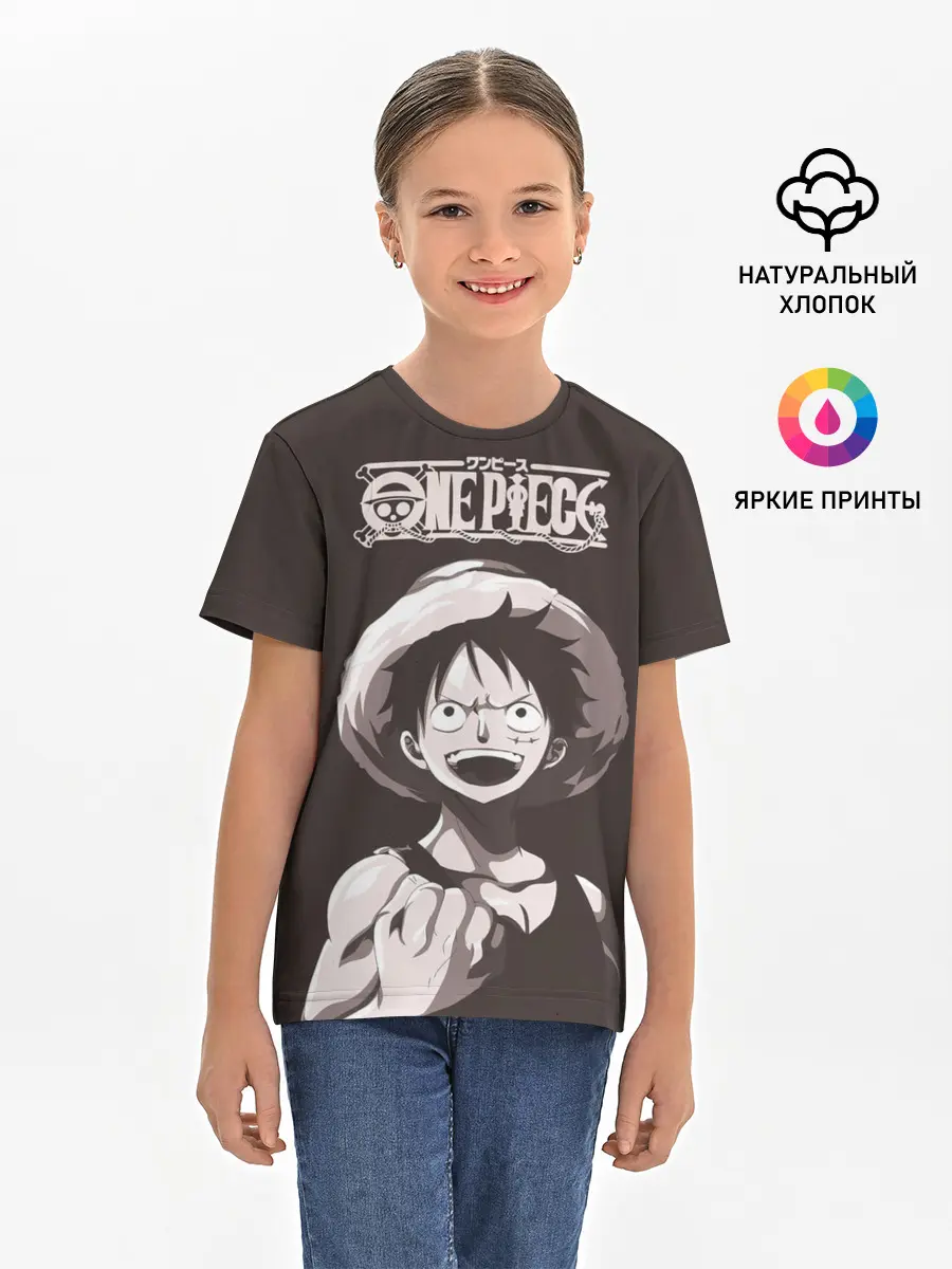 Детская базовая футболка / One Piece | Манки Д. Луффи