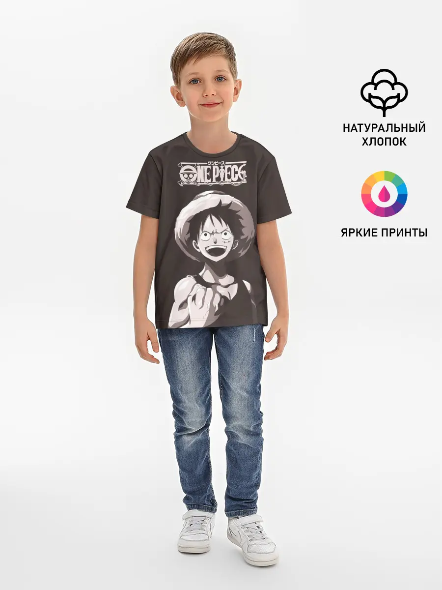 Детская базовая футболка / One Piece | Манки Д. Луффи