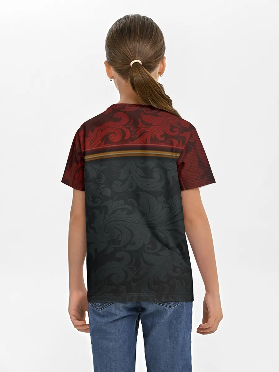 Детская базовая футболка / Кружева на карбоне | Lace Carbone