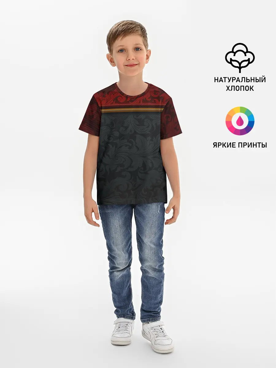 Детская базовая футболка / Кружева на карбоне | Lace Carbone