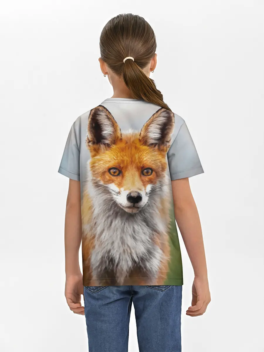 Детская базовая футболка / рыжая лисица