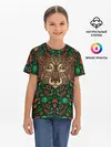 Детская базовая футболка / Лесной Орнамент | Медведь