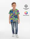 Детская базовая футболка / Камуфляж в ярких тонах
