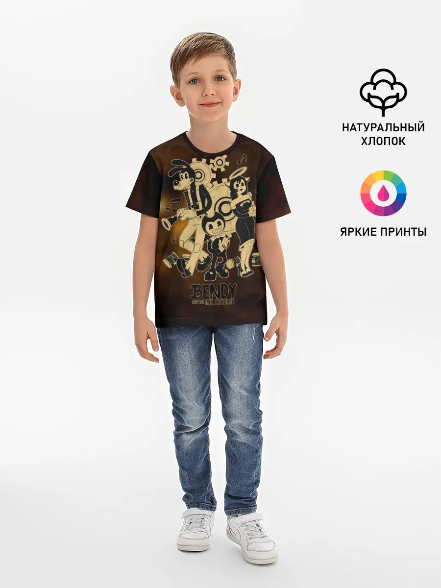 Детская базовая футболка / Bendy and the ink machine