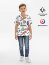 Детская базовая футболка / Бейблэйд паттерн