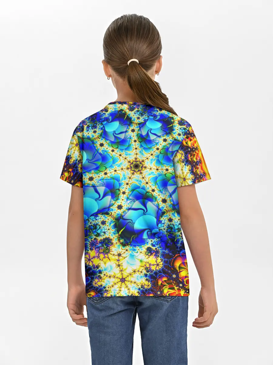 Детская базовая футболка / ИЛЛЮЗИЯ ФРАКТАЛОВ