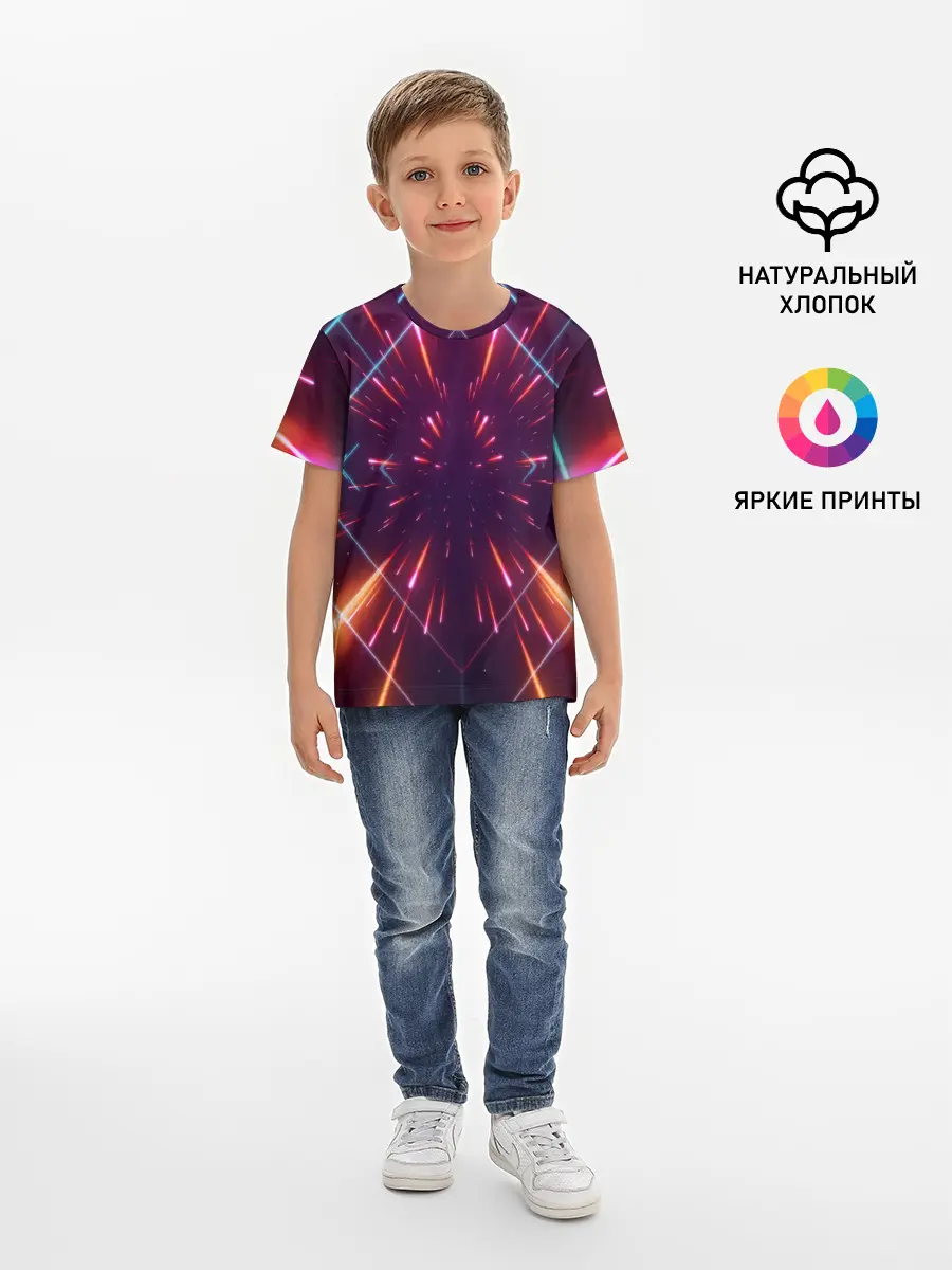 Детская базовая футболка / SYNTHWAVE / RETROWAVE