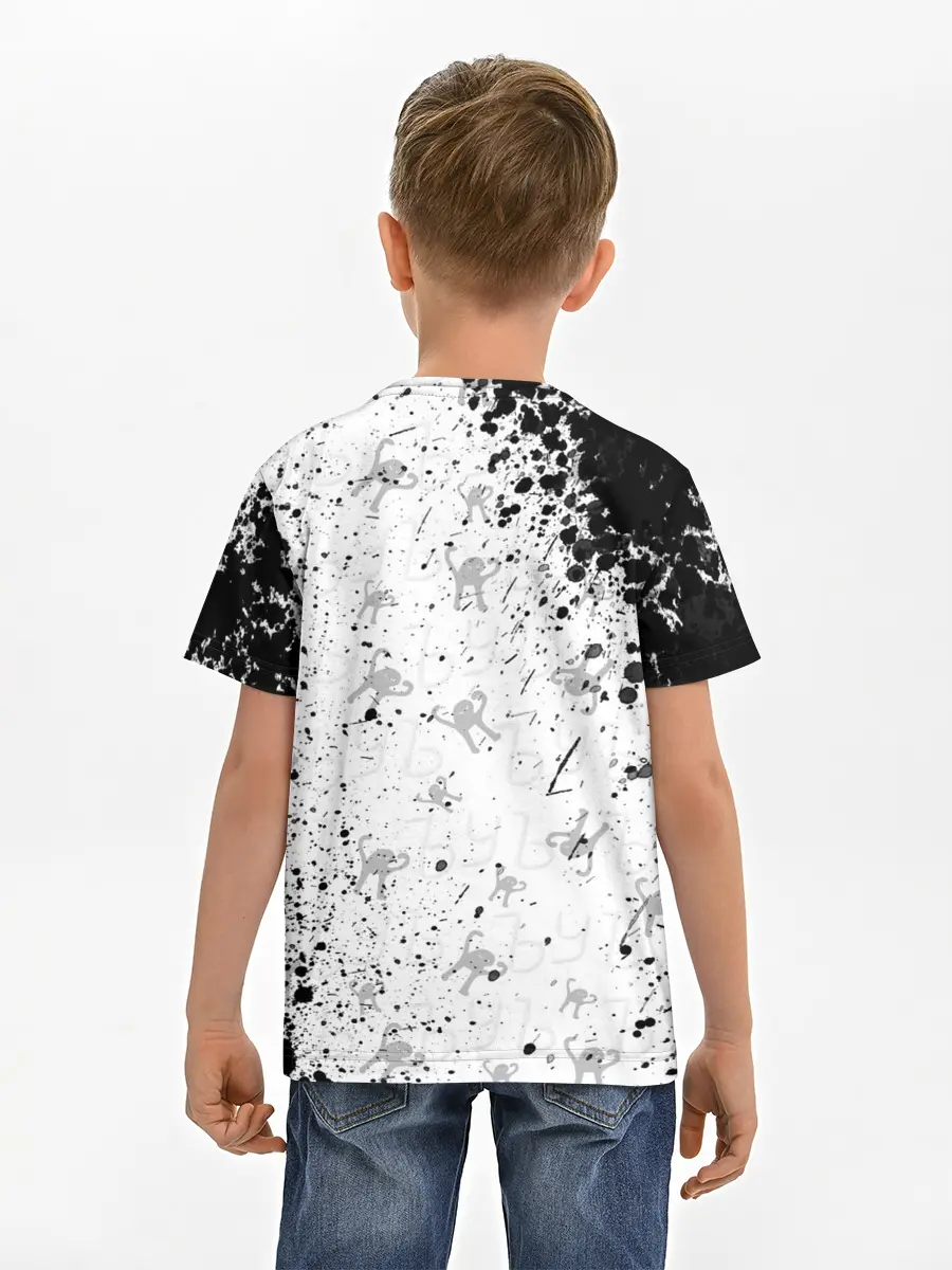 Детская базовая футболка / ЪУЪ СЪУКА брызги красок