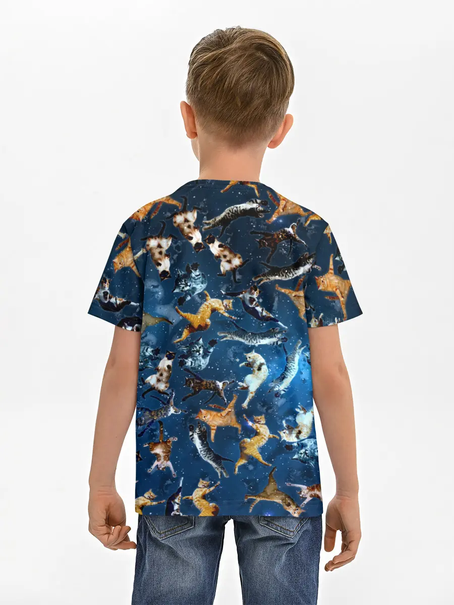 Детская базовая футболка / Космические коты
