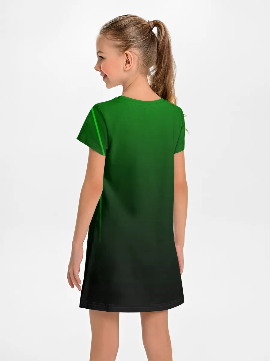 Детское платье / Неоновые линии на градиенте