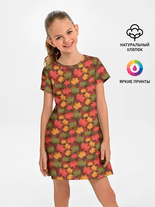 Детское платье / Maple leaves