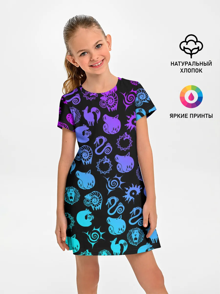Детское платье / 7 СМЕРТНЫХ ГРЕХОВ НЕОН ЭМБЛЕМЫ