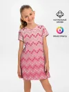 Детское платье / узор милые сердца зигзагами