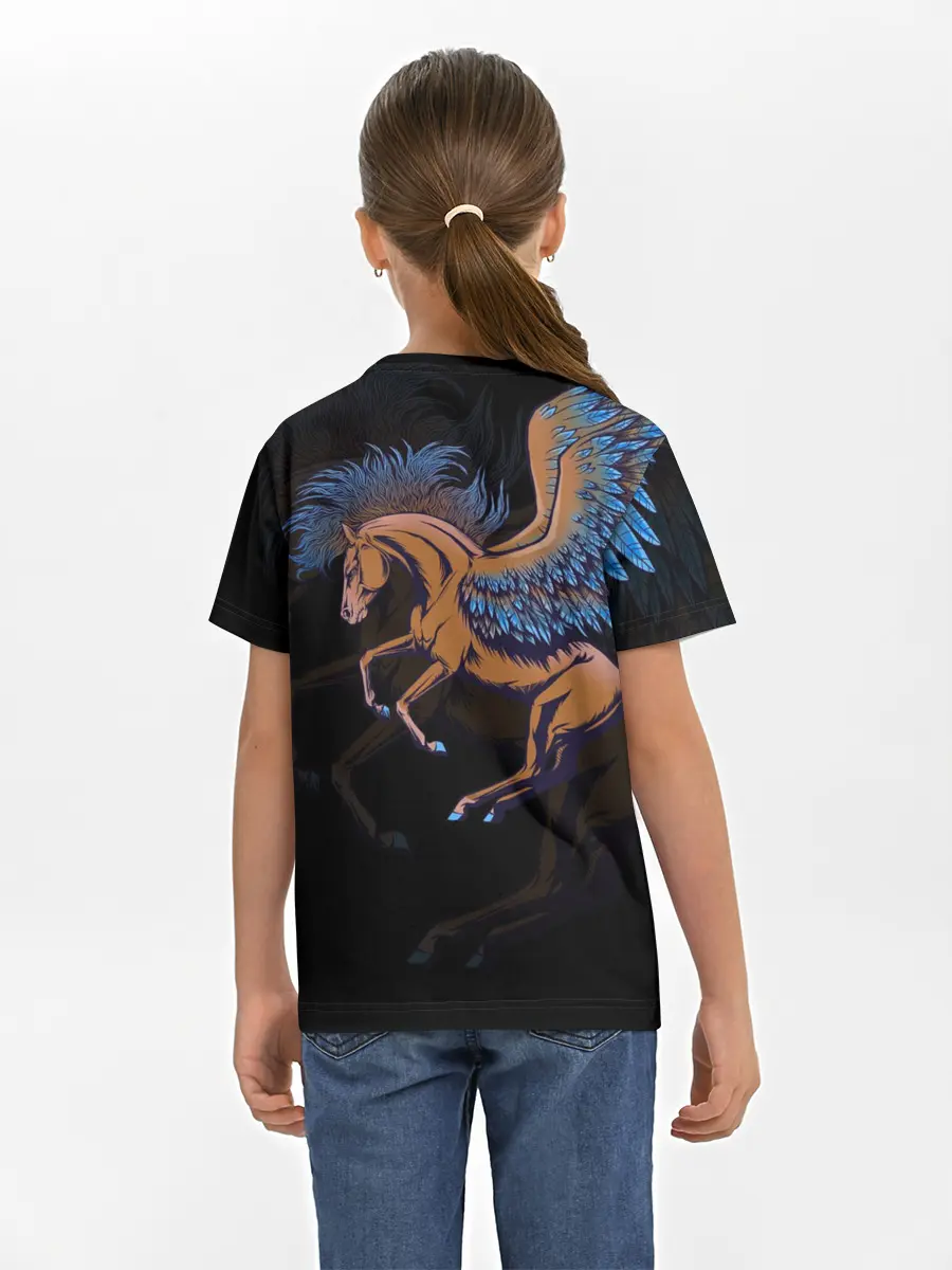 Детская базовая футболка / Pegasus wings