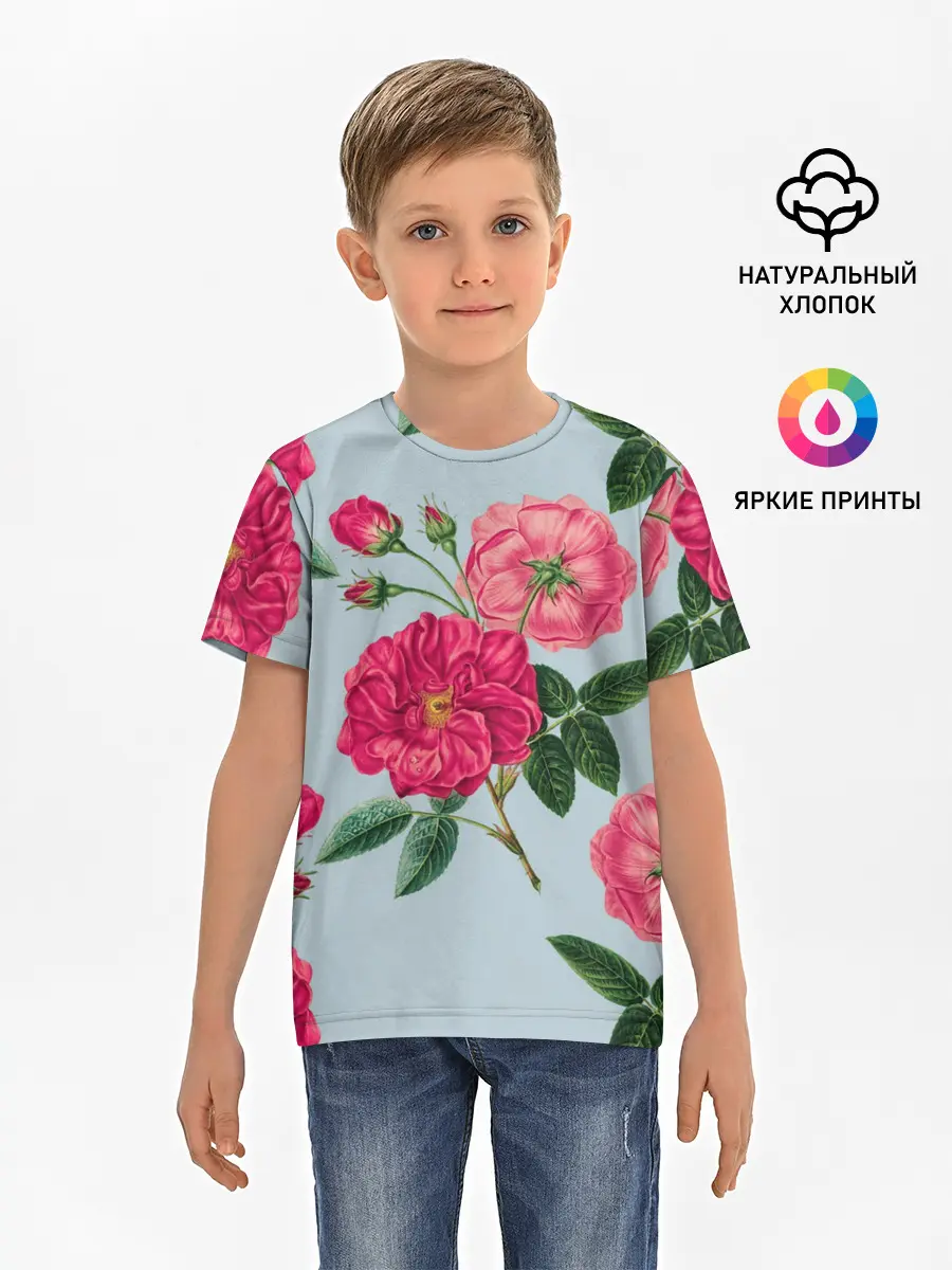 Детская базовая футболка / Чайная роза