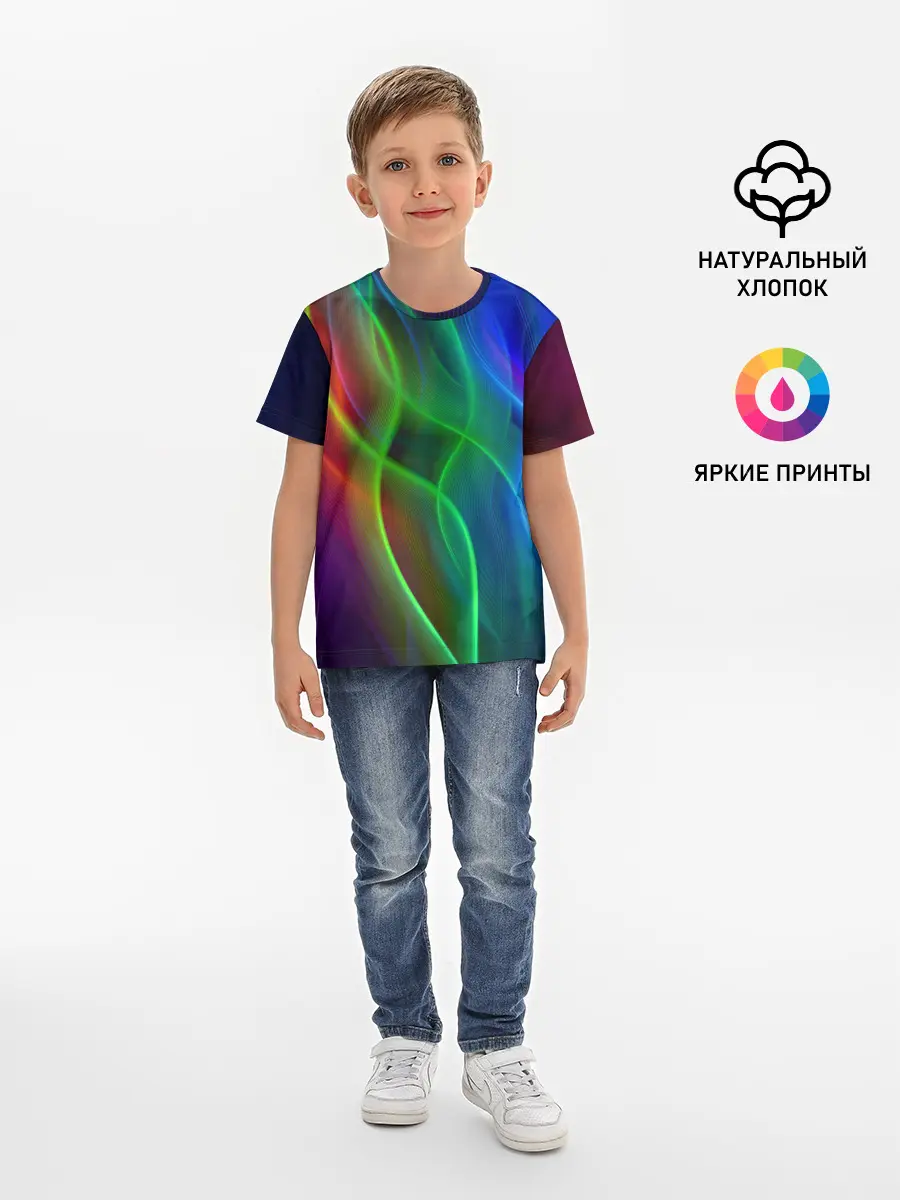 Детская базовая футболка / НЕОНОВАЯ АБСТРАКЦИЯ