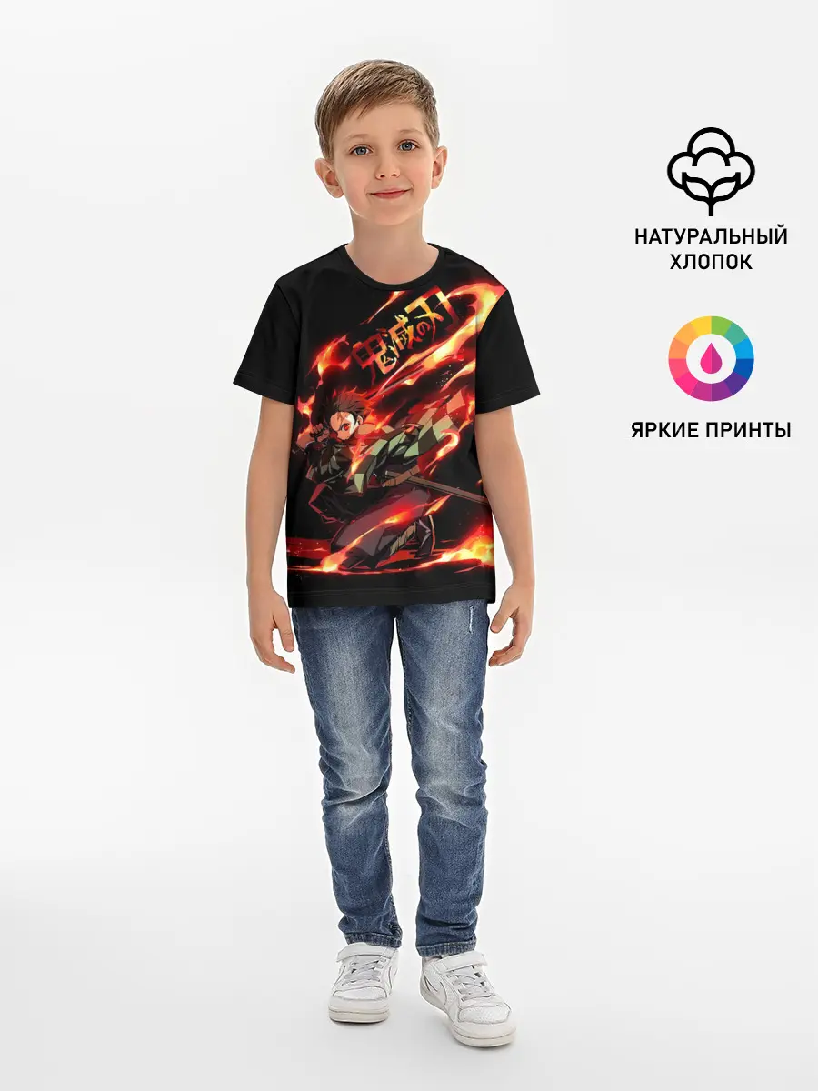 Детская базовая футболка / Клинок, рассекающий демонов