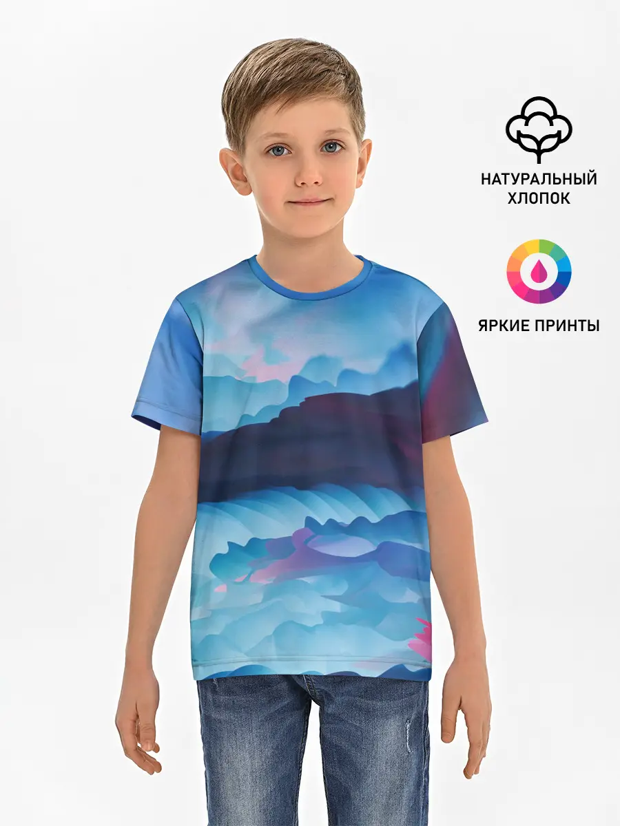 Детская базовая футболка / Грозовые мазки
